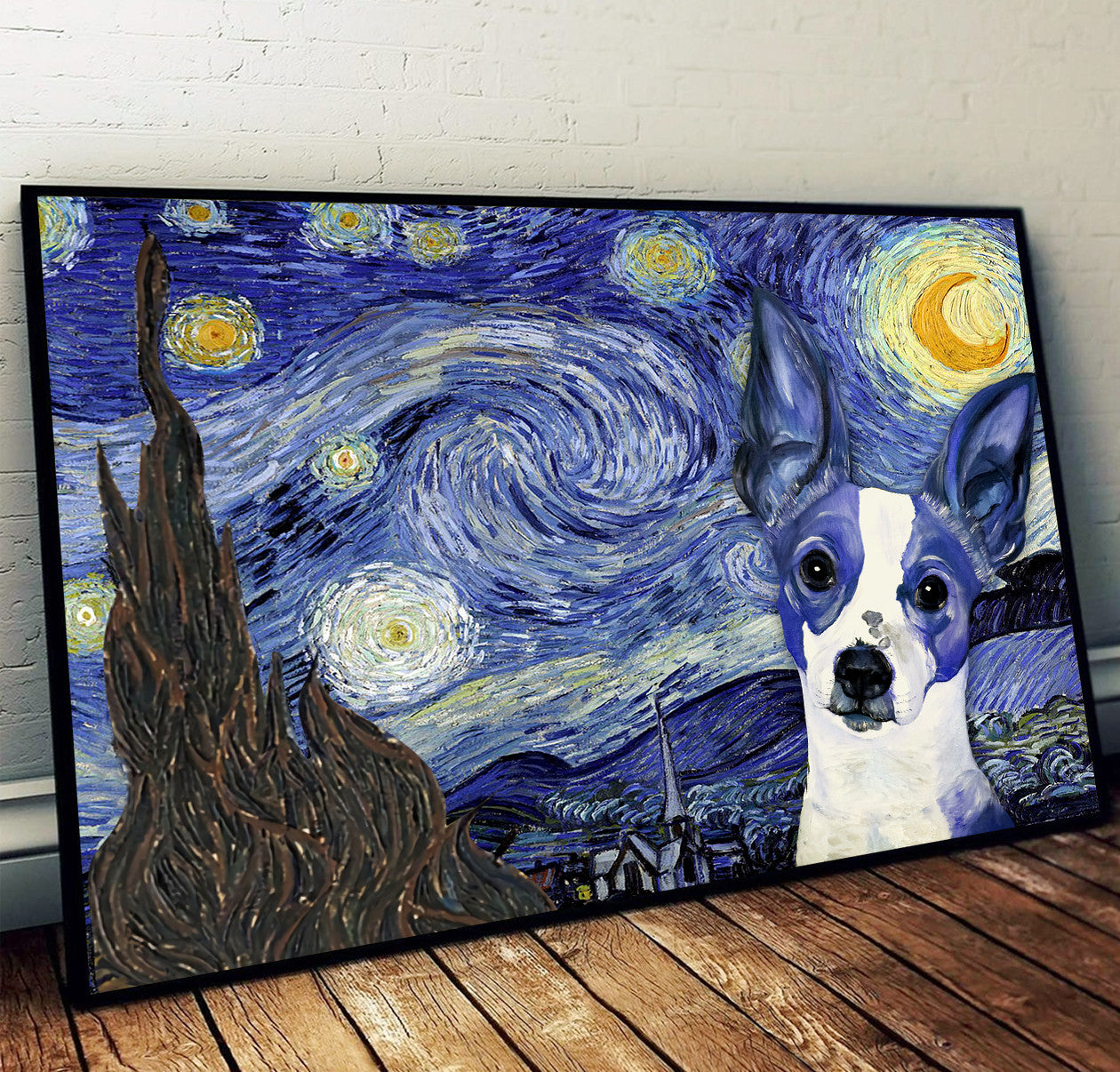 Rat Terrier Poster Matte Canvas Dog Wall Art Prints Painting On Canvas 1