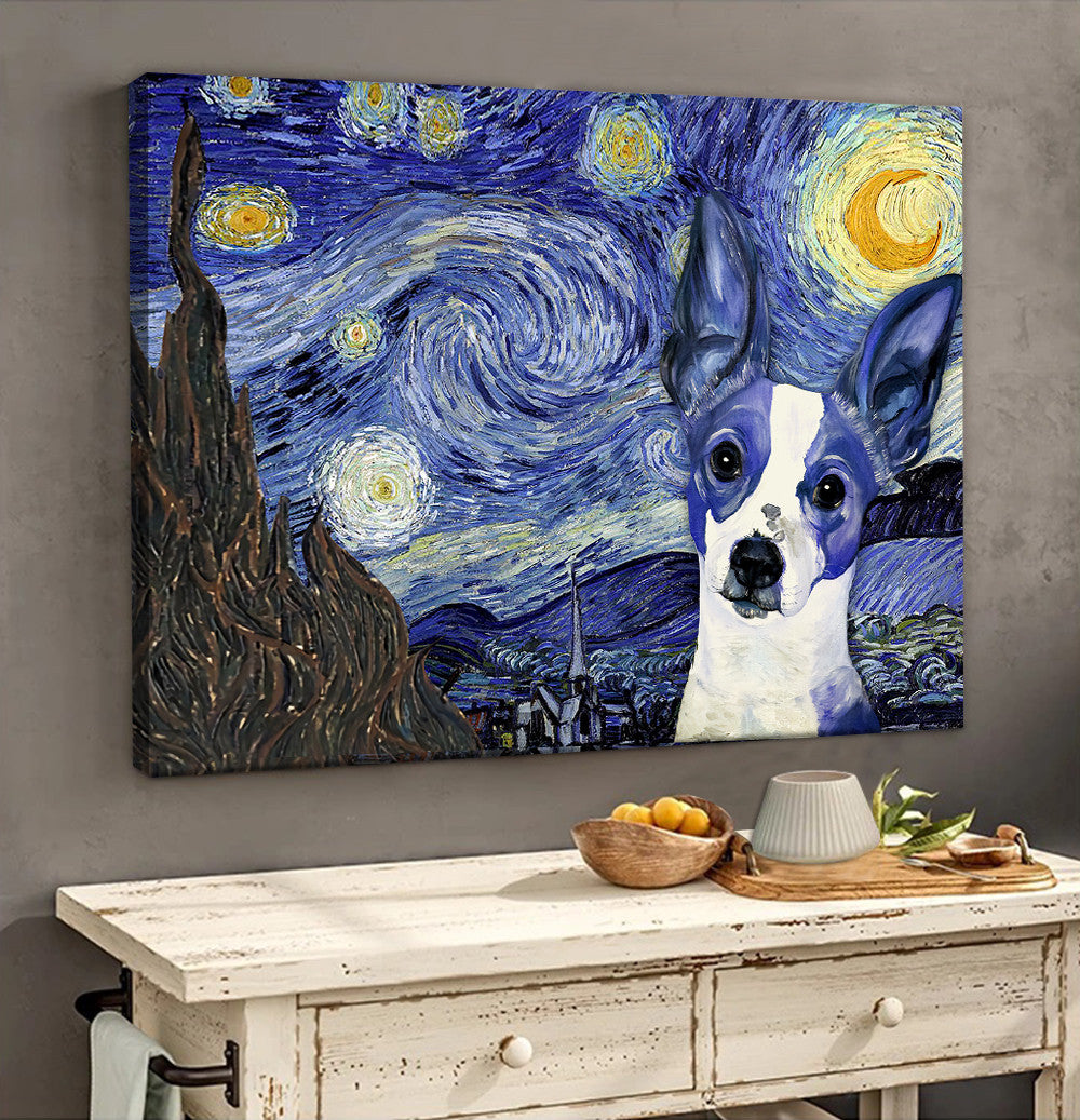 Rat Terrier Poster Matte Canvas Dog Wall Art Prints Painting On Canvas 2