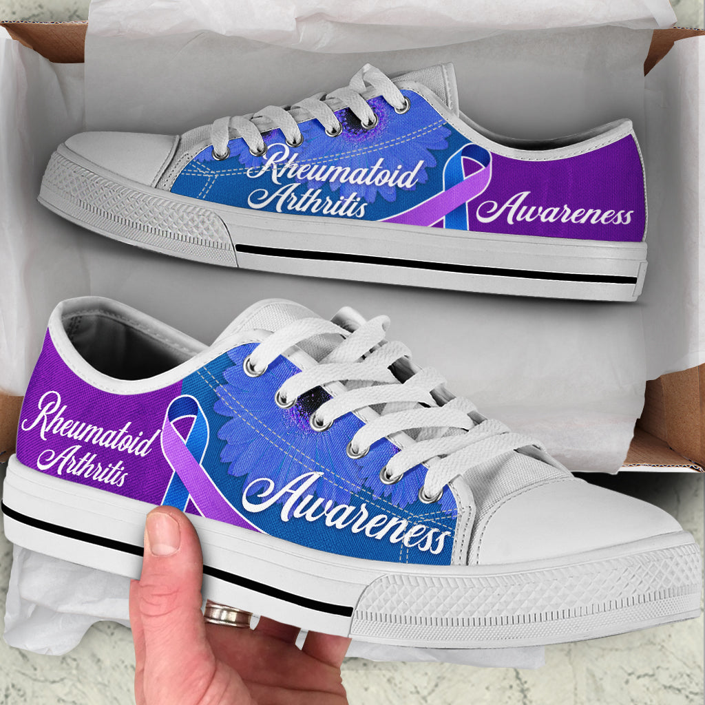 Rheumatoid Arthritis Shoes Awareness Ribbon Low Top Shoes Best Gift For Men And Women 1 Rheumatoid Arthritis Shoes Awareness Ribbon Low Top Shoes Best Gift For Men And Women 1