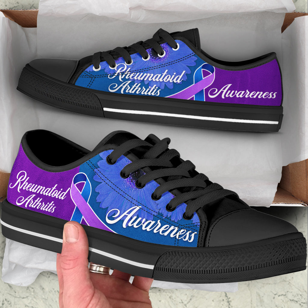 Rheumatoid Arthritis Shoes Awareness Ribbon Low Top Shoes Best Gift For Men And Women 2 Rheumatoid Arthritis Shoes Awareness Ribbon Low Top Shoes Best Gift For Men And Women 2