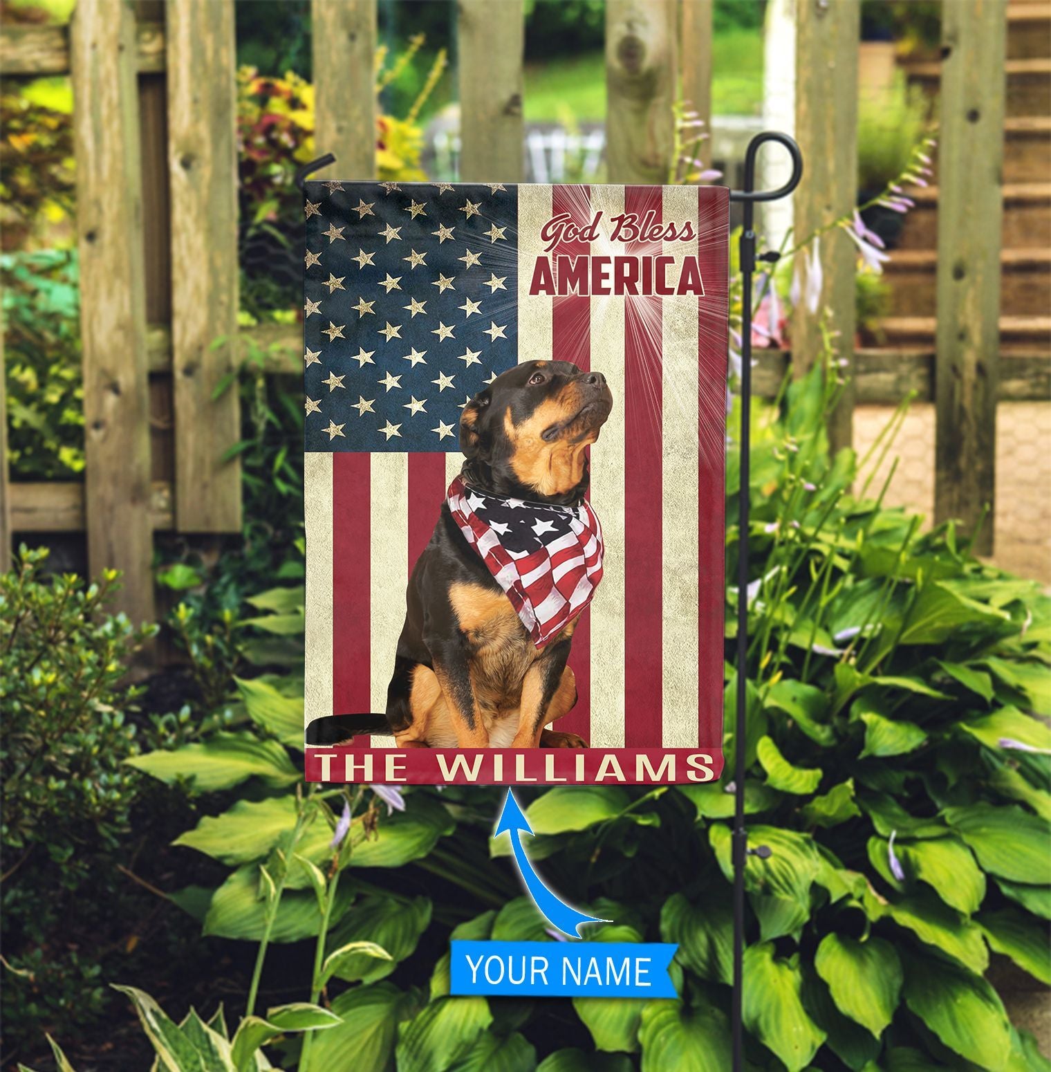 Rottweiler God Bless America Personalized Flag Custom Dog Flags Dog Lovers Gifts for Him or Her 2 Rottweiler God Bless America Personalized Flag Custom Dog Flags Dog Lovers Gifts for Him or Her 2