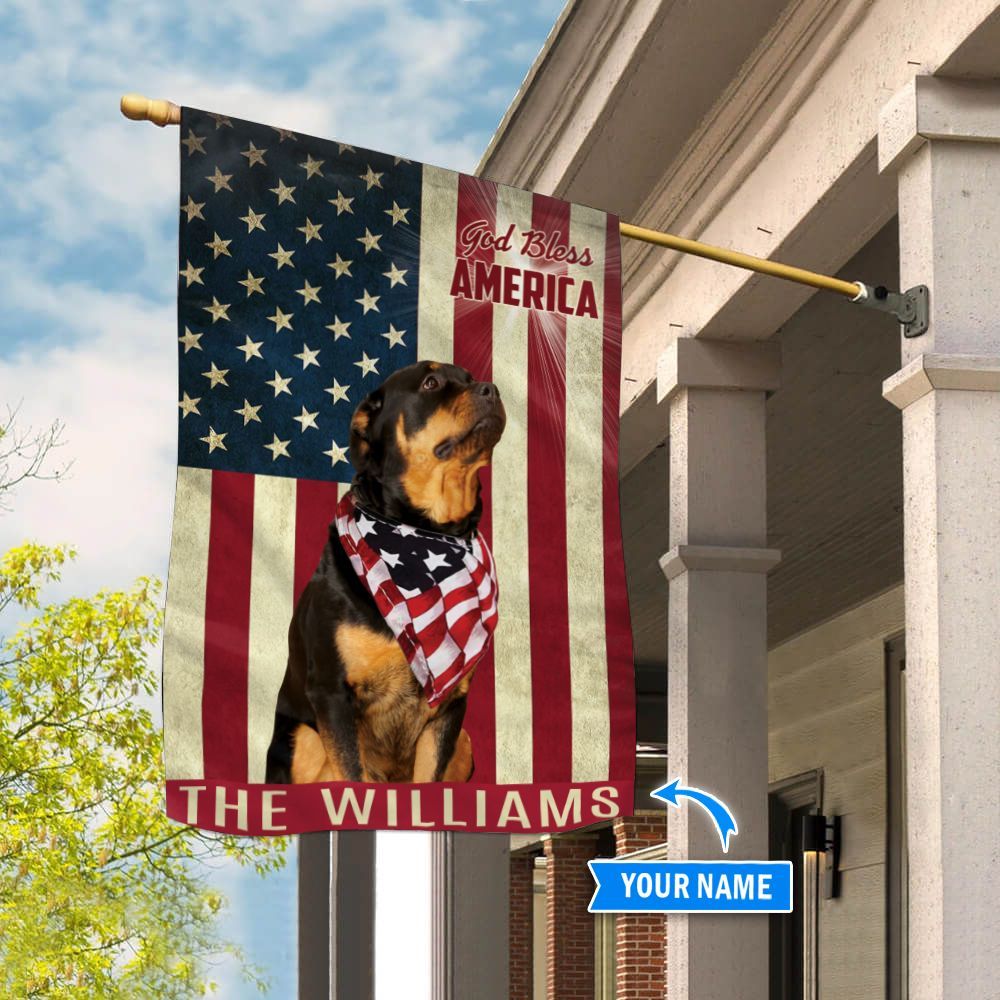 Rottweiler God Bless America Personalized Flag Custom Dog Flags Dog Lovers Gifts for Him or Her 3 Rottweiler God Bless America Personalized Flag Custom Dog Flags Dog Lovers Gifts for Him or Her 3