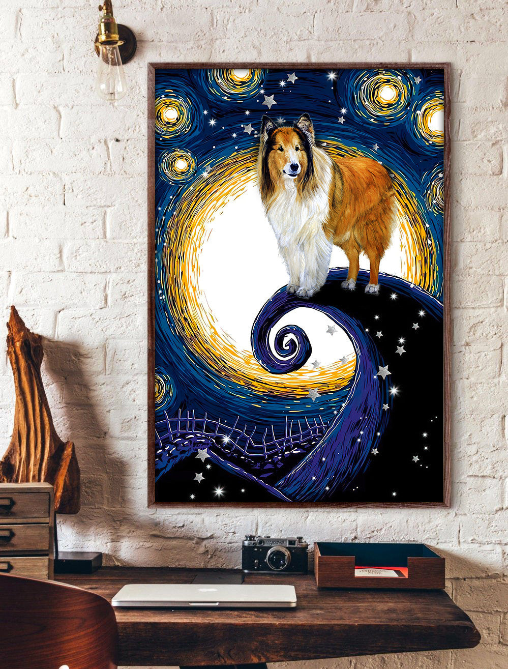 Rough Collie Poster Canvas Dog Canvas Wall Art Dog Lovers Gifts For Him Or Her 4 Rough Collie Poster Canvas Dog Canvas Wall Art Dog Lovers Gifts For Him Or Her 4