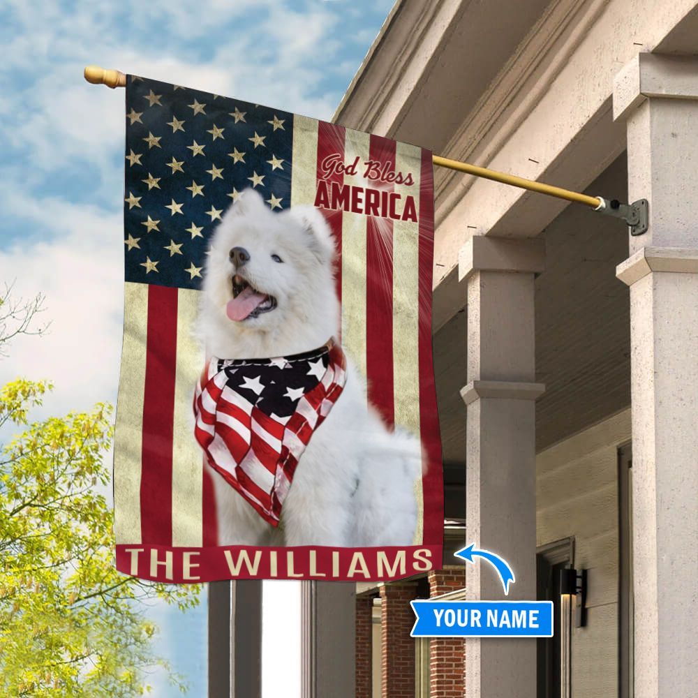 Samoyed God Bless America Personalized Flag Custom Dog Flags Dog Lovers Gifts for Him or Her 2 Samoyed God Bless America Personalized Flag Custom Dog Flags Dog Lovers Gifts for Him or Her 2