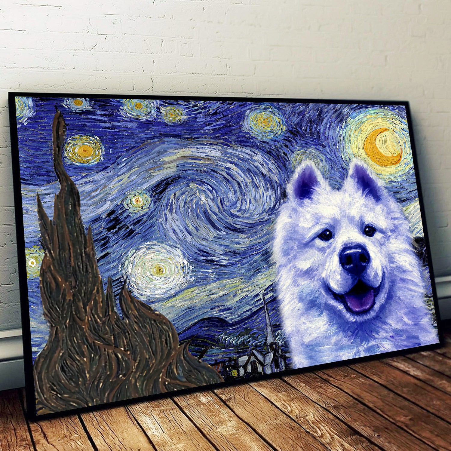 Samoyed Poster Matte Canvas Dog Wall Art Prints Canvas Wall Art Decor 1