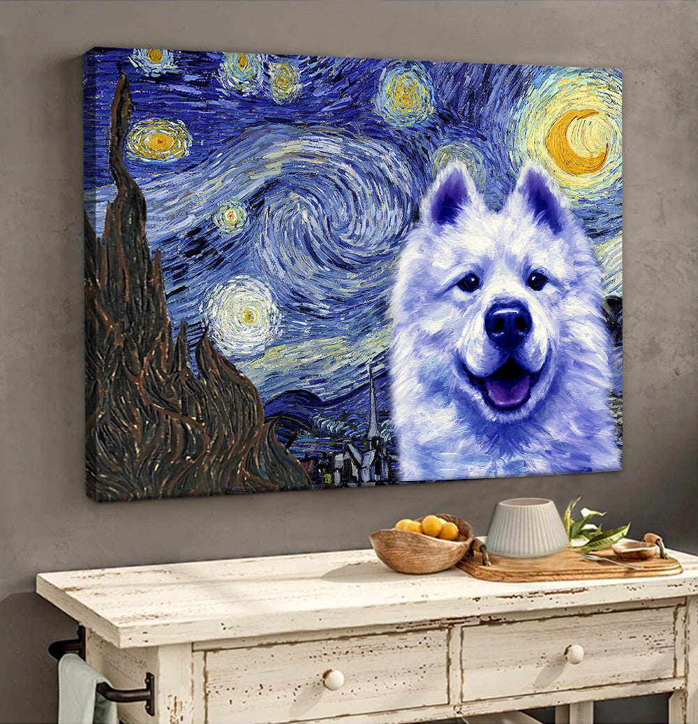 Samoyed Poster Matte Canvas Dog Wall Art Prints Canvas Wall Art Decor 2