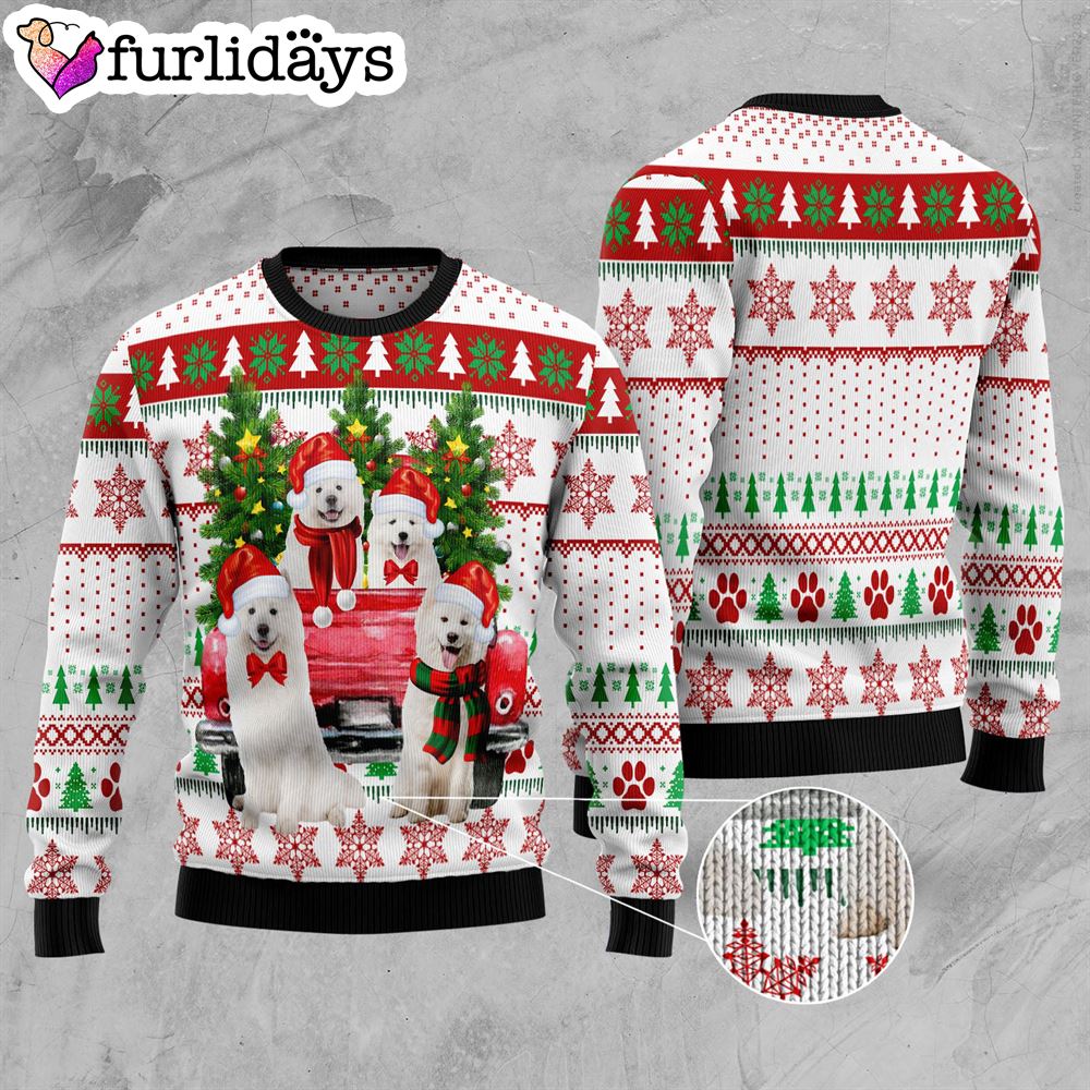 Samoyed Red Truck Ugly Christmas Sweater Dog Memorial Gift Christmas Outfits Gift 3 Samoyed Red Truck Ugly Christmas Sweater Dog Memorial Gift Christmas Outfits Gift 3