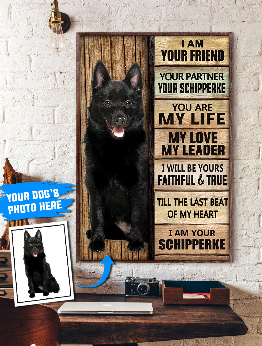 Schipperke Personalized Poster Canvas Dog Canvas Wall Art Dog Lovers Gifts For Him Or Her 1