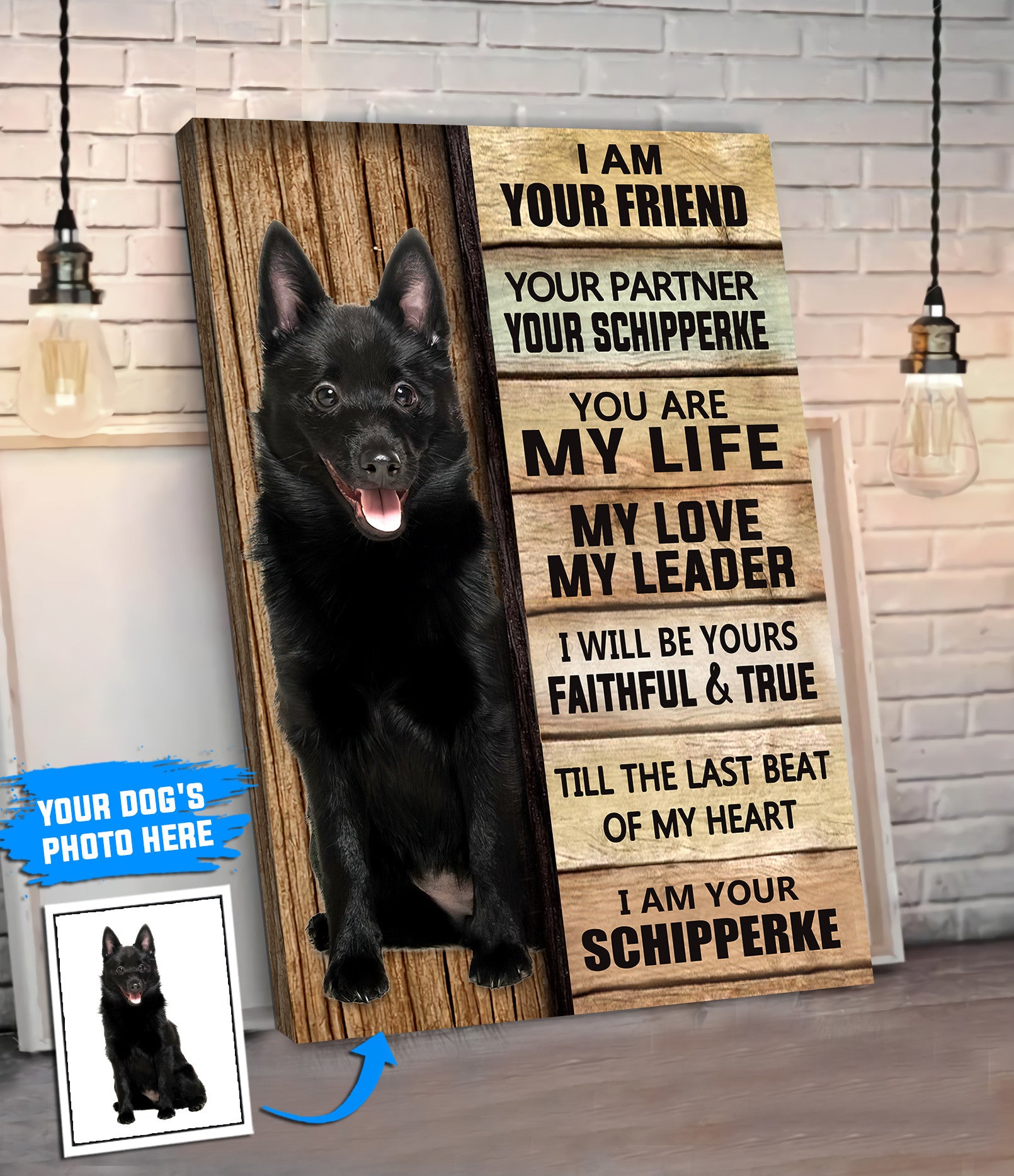 Schipperke Personalized Poster Canvas Dog Canvas Wall Art Dog Lovers Gifts For Him Or Her 2