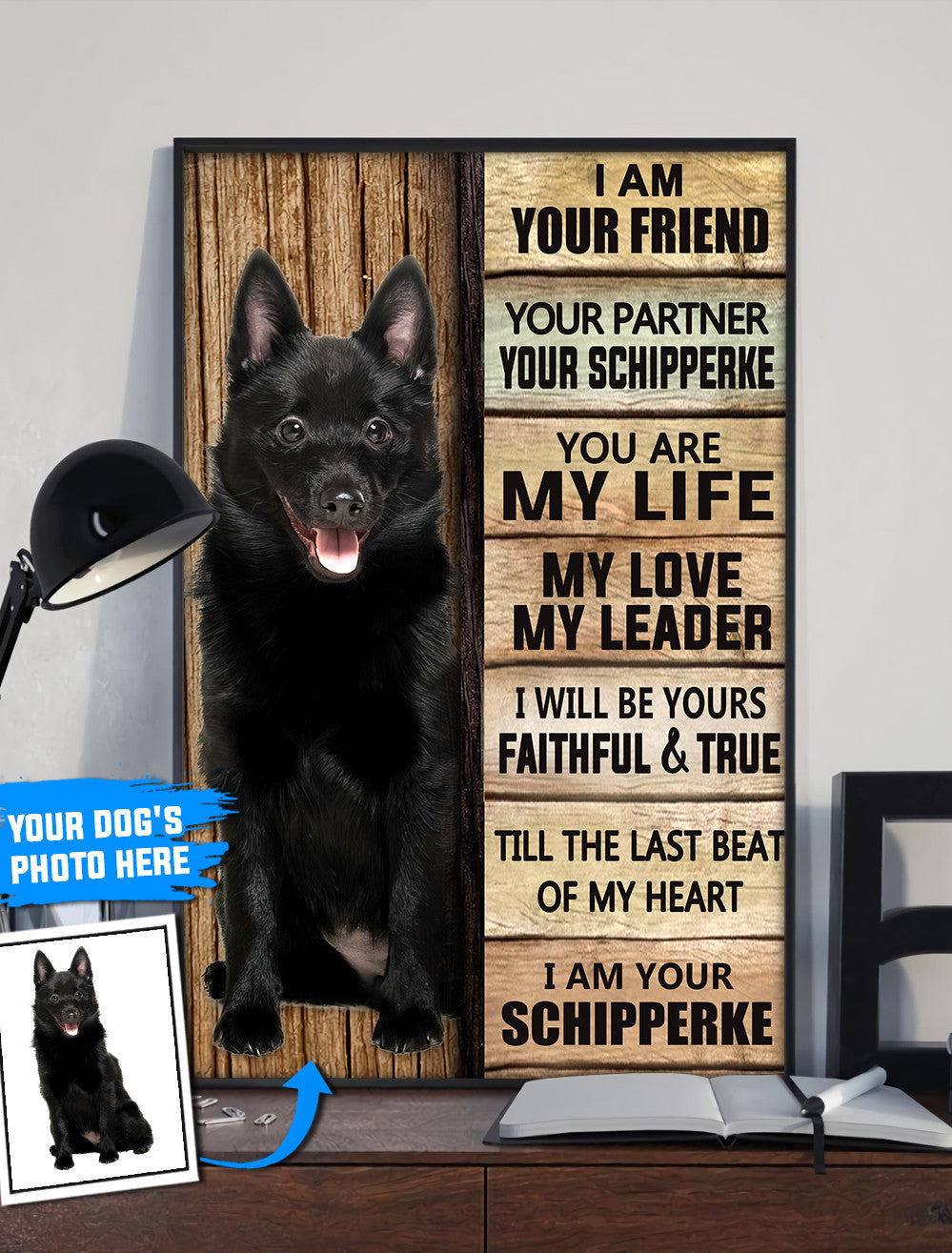 Schipperke Personalized Poster Canvas Dog Canvas Wall Art Dog Lovers Gifts For Him Or Her 3