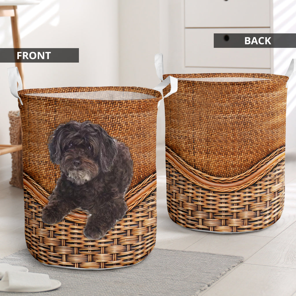 Schoodle Rattan Texture Laundry Basket Laundry Hamper Dog Lovers Gifts for Him or Her Storage Basket 1 Schoodle Rattan Texture Laundry Basket Laundry Hamper Dog Lovers Gifts for Him or Her Storage Basket 1