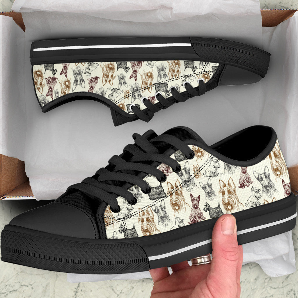Scottish Terrier Low Top Shoes Low Top Sneaker Sneaker For Dog Walking 2 Scottish Terrier Low Top Shoes Low Top Sneaker Sneaker For Dog Walking 2