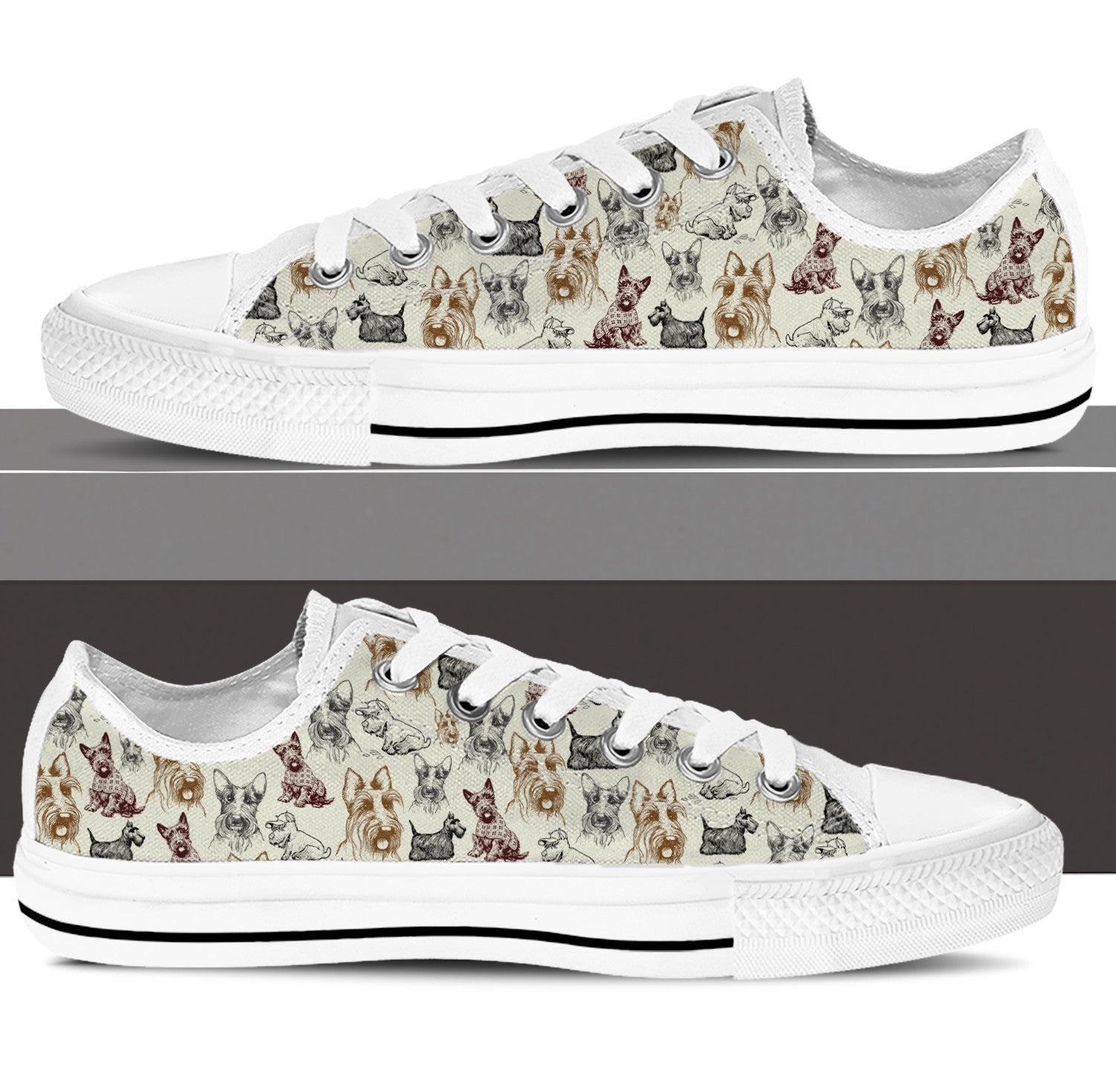 Scottish Terrier Low Top Shoes Low Top Sneaker Sneaker For Dog Walking 3 Scottish Terrier Low Top Shoes Low Top Sneaker Sneaker For Dog Walking 3