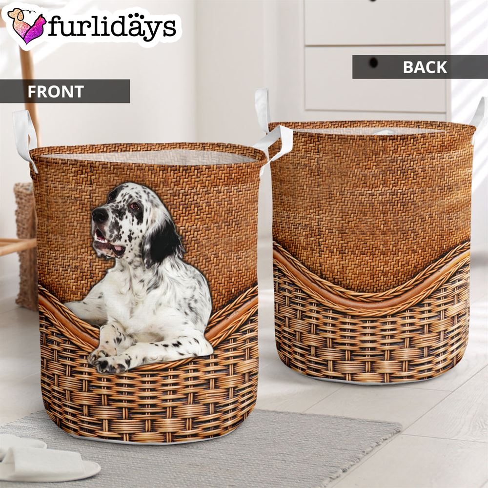 Setter Dog Rattan Texture Laundry Basket Laundry Hamper Dog Lovers Gifts for Him or Her 1 Setter Dog Rattan Texture Laundry Basket Laundry Hamper Dog Lovers Gifts for Him or Her 1