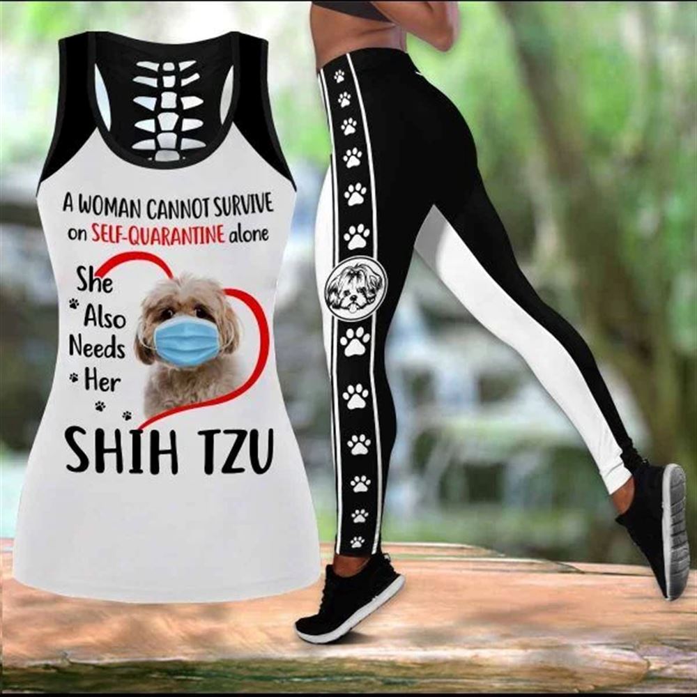 She Also Needs Her Shih Tzu Dog Combo Leggings And Hollow Tank Top Workout Sets For Women Gift For Dog Lovers 1 fzhd9t