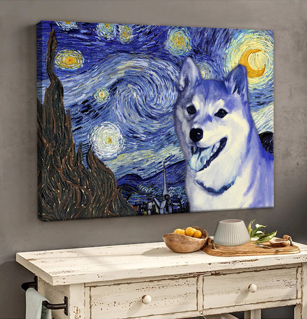 Shiba Inu Poster Matte Canvas Dog Wall Art Prints Painting On Canvas 2