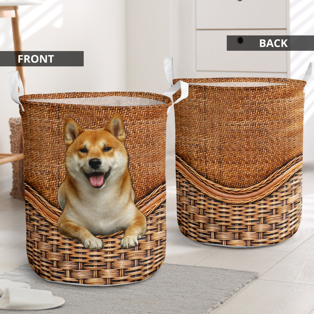 Shiba Inu Rattan Texture Laundry Basket Laundry Hamper Dog Lovers Gifts for Him or Her Storage Basket 1 Shiba Inu Rattan Texture Laundry Basket Laundry Hamper Dog Lovers Gifts for Him or Her Storage Basket 1