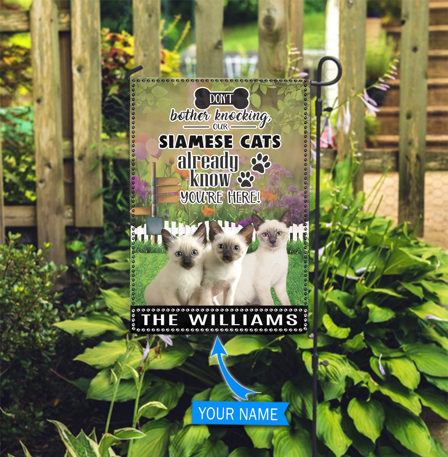 Siamese Cat Don t Bother Knocking Personalized Flag Custom Cat Garden Flags Cat Flag For House 2 Siamese Cat Don t Bother Knocking Personalized Flag Custom Cat Garden Flags Cat Flag For House 2