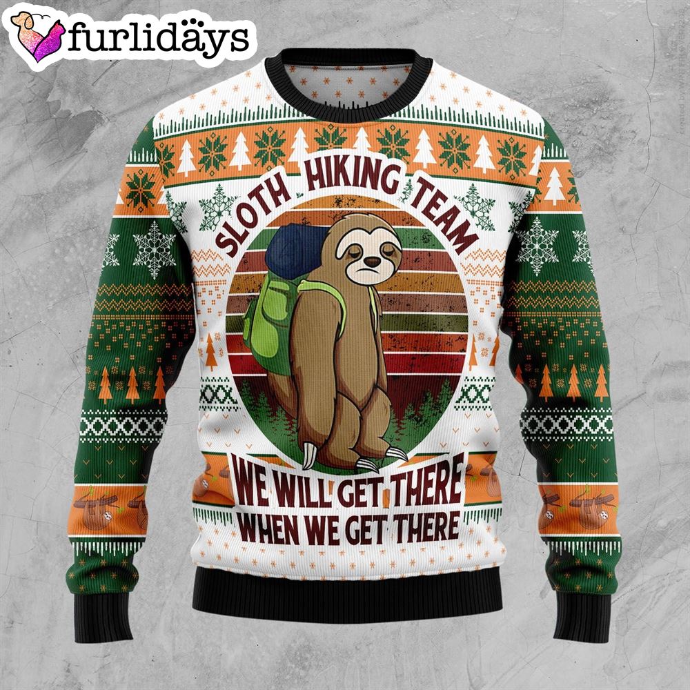 Sloth Hiking Team Ugly Christmas Sweater Gift For Christmas Gifts For Dog Lovers 1 Sloth Hiking Team Ugly Christmas Sweater Gift For Christmas Gifts For Dog Lovers 1