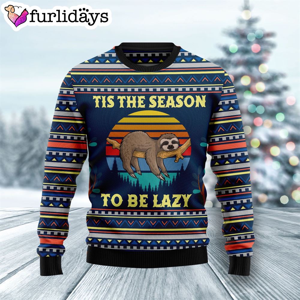 Sloth Tis The Season Ugly Christmas Sweater Crewneck Sweater Christmas Outfits Gift 1 Sloth Tis The Season Ugly Christmas Sweater Crewneck Sweater Christmas Outfits Gift 1
