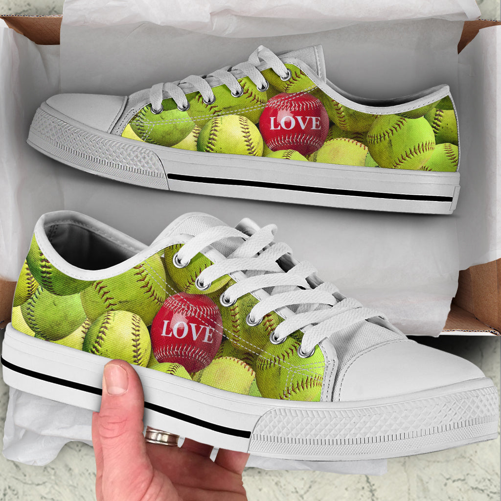 Softball Love Red Low Top Shoes Fashionable Casual Shoes Gift For Adults Sneaker For Walking 1 Softball Love Red Low Top Shoes Fashionable Casual Shoes Gift For Adults Sneaker For Walking 1