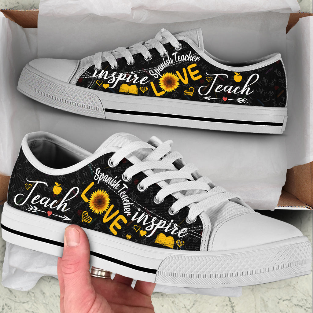 Spanish Teacher Love Inspire Low Top Shoes Best Gift For Teacher School Shoes Best Shoes For Him Or Her 1 Spanish Teacher Love Inspire Low Top Shoes Best Gift For Teacher School Shoes Best Shoes For Him Or Her 1