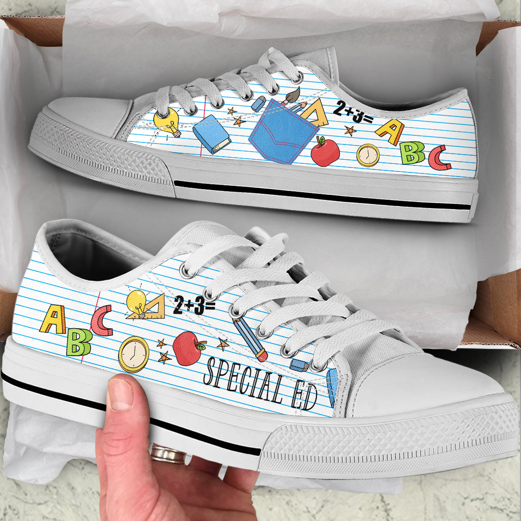 Special Ed Abc Quaint Pattern Low Top Shoes Best Gift For Teacher School Shoes Best Shoes For Him Or Her 1 Special Ed Abc Quaint Pattern Low Top Shoes Best Gift For Teacher School Shoes Best Shoes For Him Or Her 1