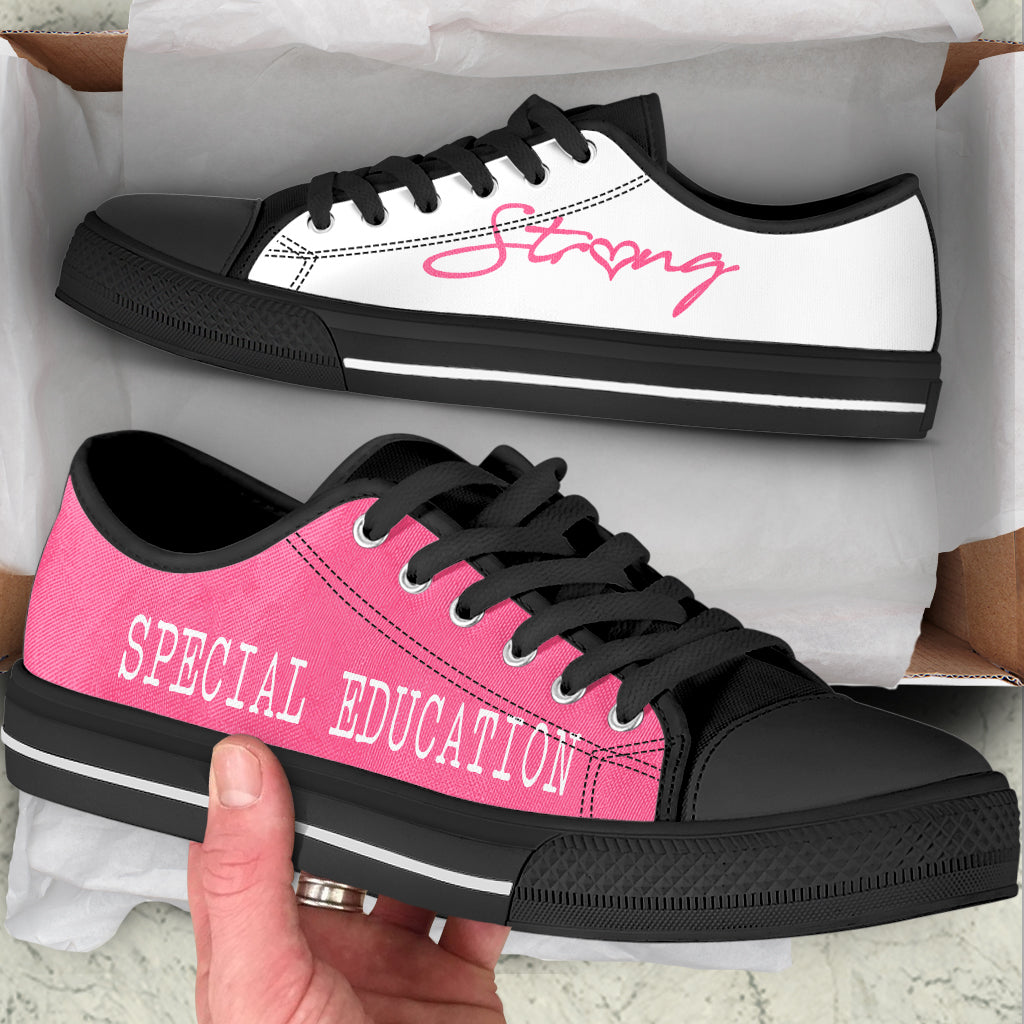 Special Education Strong Pink White Low Top Shoes Best Gift For Teacher School Shoes Best Shoes For Him Or Her 2 Special Education Strong Pink White Low Top Shoes Best Gift For Teacher School Shoes Best Shoes For Him Or Her 2