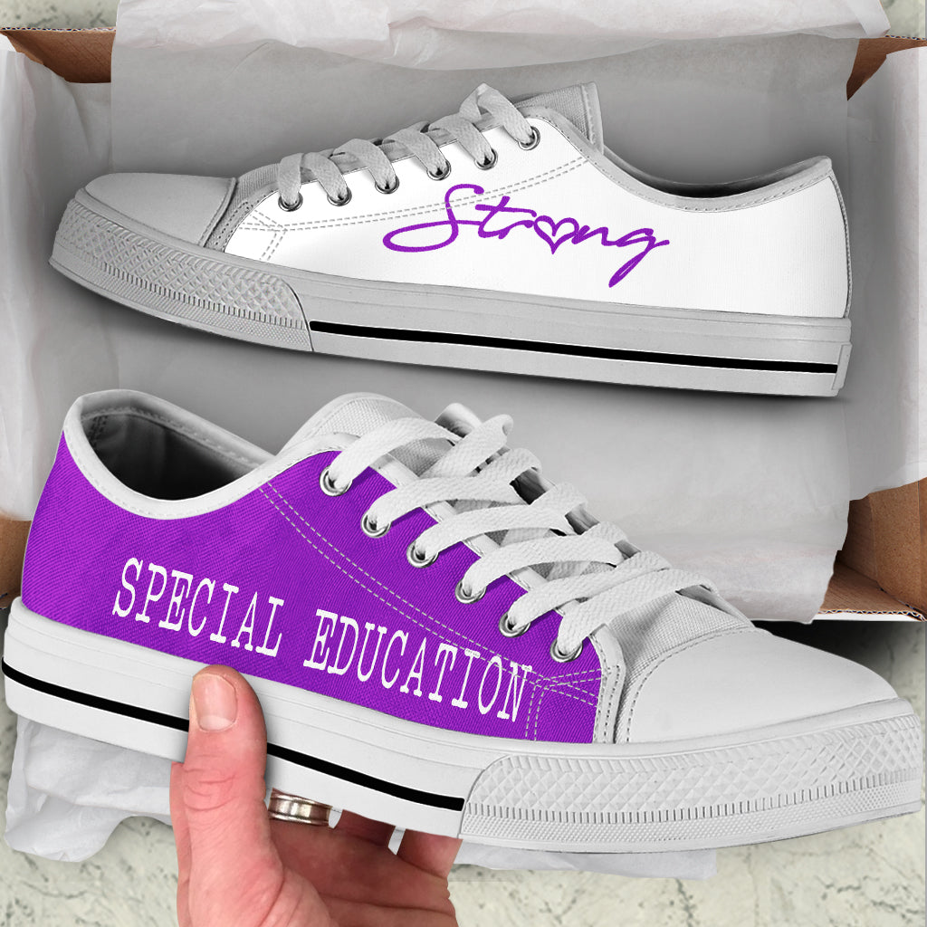 Special Education Strong Purple White Low Top Shoes Best Gift For Teacher School Shoes Best Shoes For Him Or Her 1 Special Education Strong Purple White Low Top Shoes Best Gift For Teacher School Shoes Best Shoes For Him Or Her 1