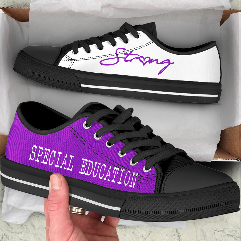 Special Education Strong Purple White Low Top Shoes Best Gift For Teacher School Shoes Best Shoes For Him Or Her 2 Special Education Strong Purple White Low Top Shoes Best Gift For Teacher School Shoes Best Shoes For Him Or Her 2