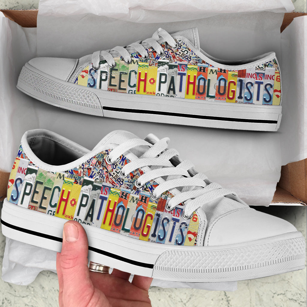Speech Pathologists License Plates Low Top Shoes Canvas Print Trendy Fashion Low Top Casual Shoes Gift For Adults Malalan 1 Speech Pathologists License Plates Low Top Shoes Canvas Print Trendy Fashion Low Top Casual Shoes Gift For Adults Malalan 1