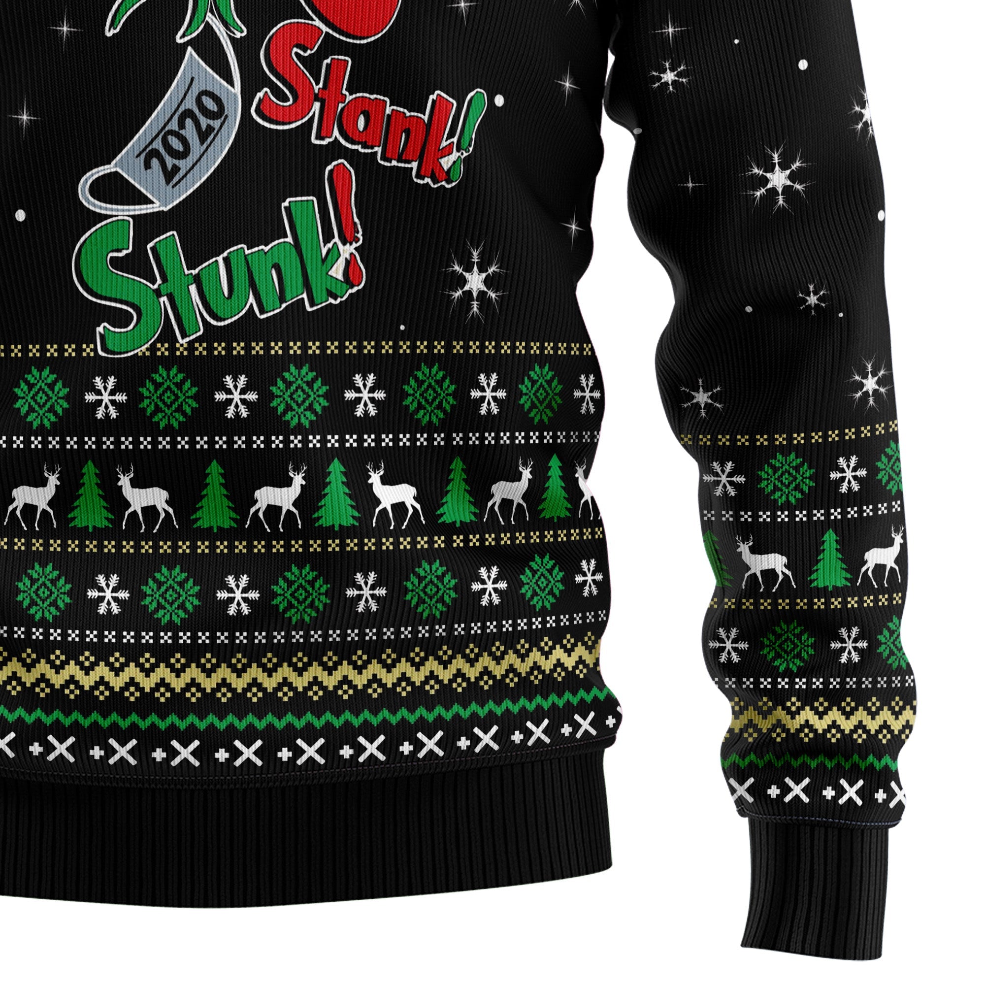 Stink Stank Stunk Grinch Ugly Christmas Sweater Gift For Pet Lovers Unisex Crewneck Sweater 7