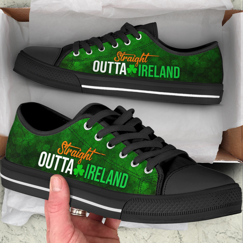 Straight Outta Ireland Irish Shamrock Low Top Black Shoes Casual Shoes Irish Gift St.Patrick s Day 2 Straight Outta Ireland Irish Shamrock Low Top Black Shoes Casual Shoes Irish Gift St.Patrick s Day 2