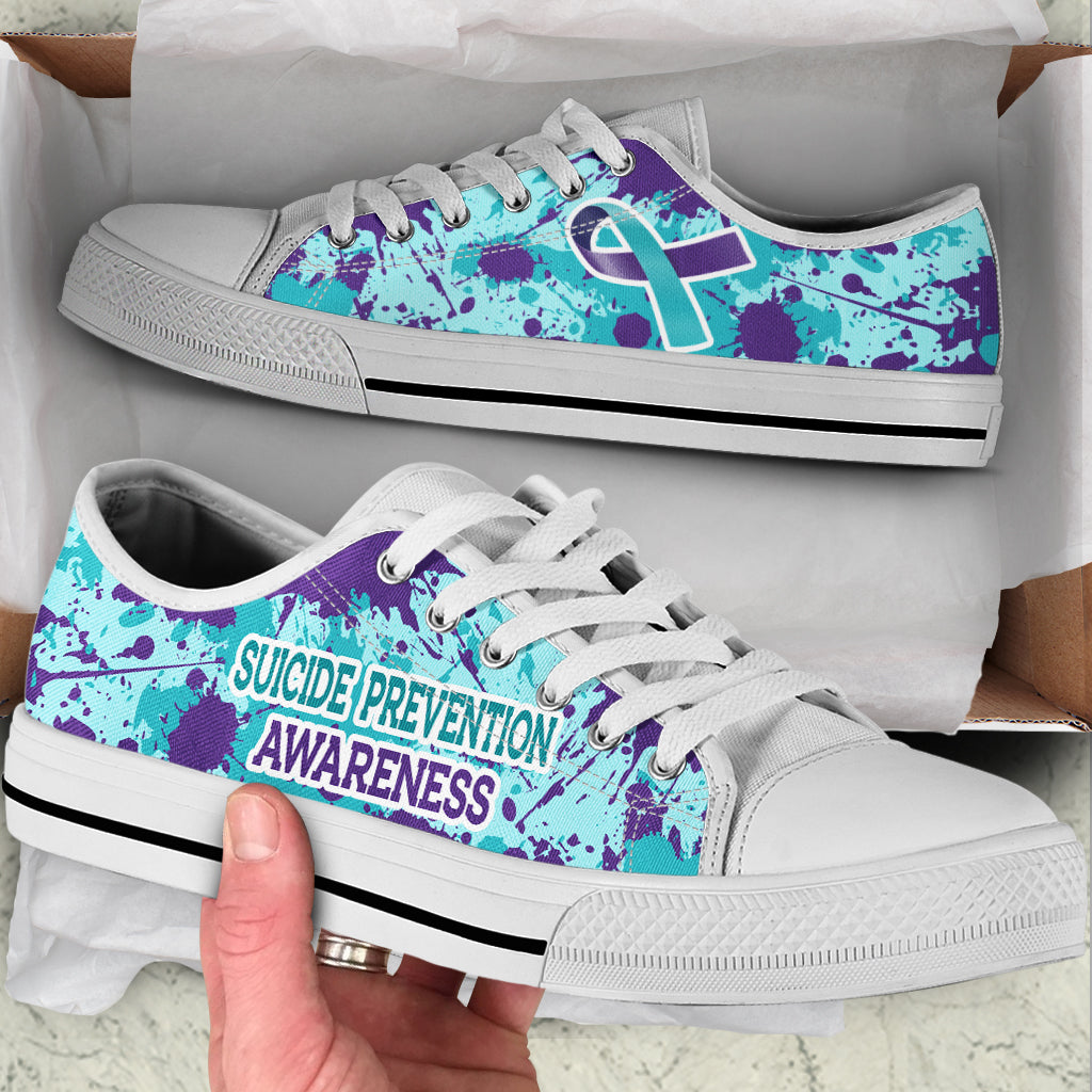 Suicide Prevention A Splash Low Top Shoes Best Gift For Men And Women Walking Shoes Men Women 1 Suicide Prevention A Splash Low Top Shoes Best Gift For Men And Women Walking Shoes Men Women 1