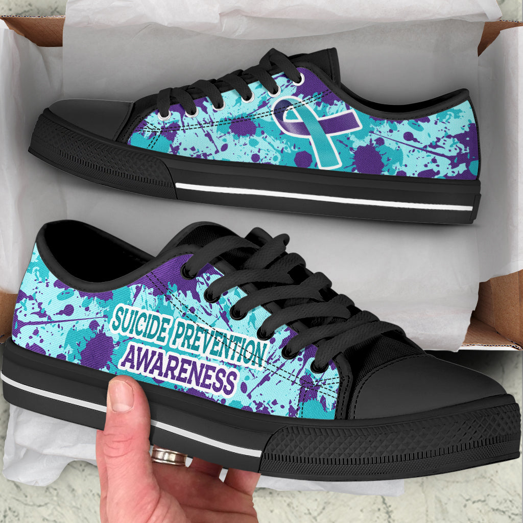 Suicide Prevention A Splash Low Top Shoes Best Gift For Men And Women Walking Shoes Men Women 2 Suicide Prevention A Splash Low Top Shoes Best Gift For Men And Women Walking Shoes Men Women 2