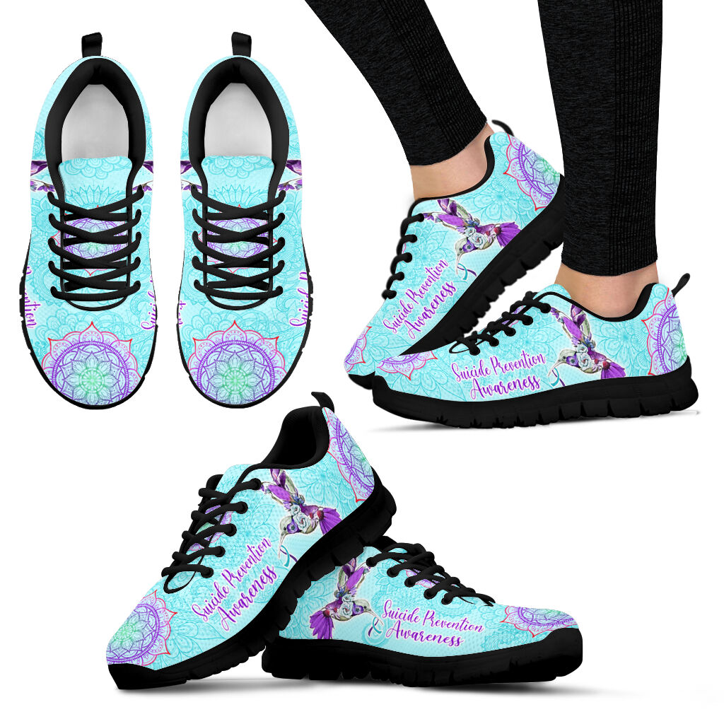 Suicide Prevention Shoes Humming Bird Ribbon Sneaker Walking Shoes Best Gift For Men And Women 1 Suicide Prevention Shoes Humming Bird Ribbon Sneaker Walking Shoes Best Gift For Men And Women 1