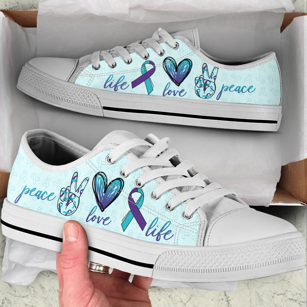 Suicide Prevention Shoes Peace Love Low Top Shoes Best Gift For Men And Women Sneaker For Walking 1 Suicide Prevention Shoes Peace Love Low Top Shoes Best Gift For Men And Women Sneaker For Walking 1