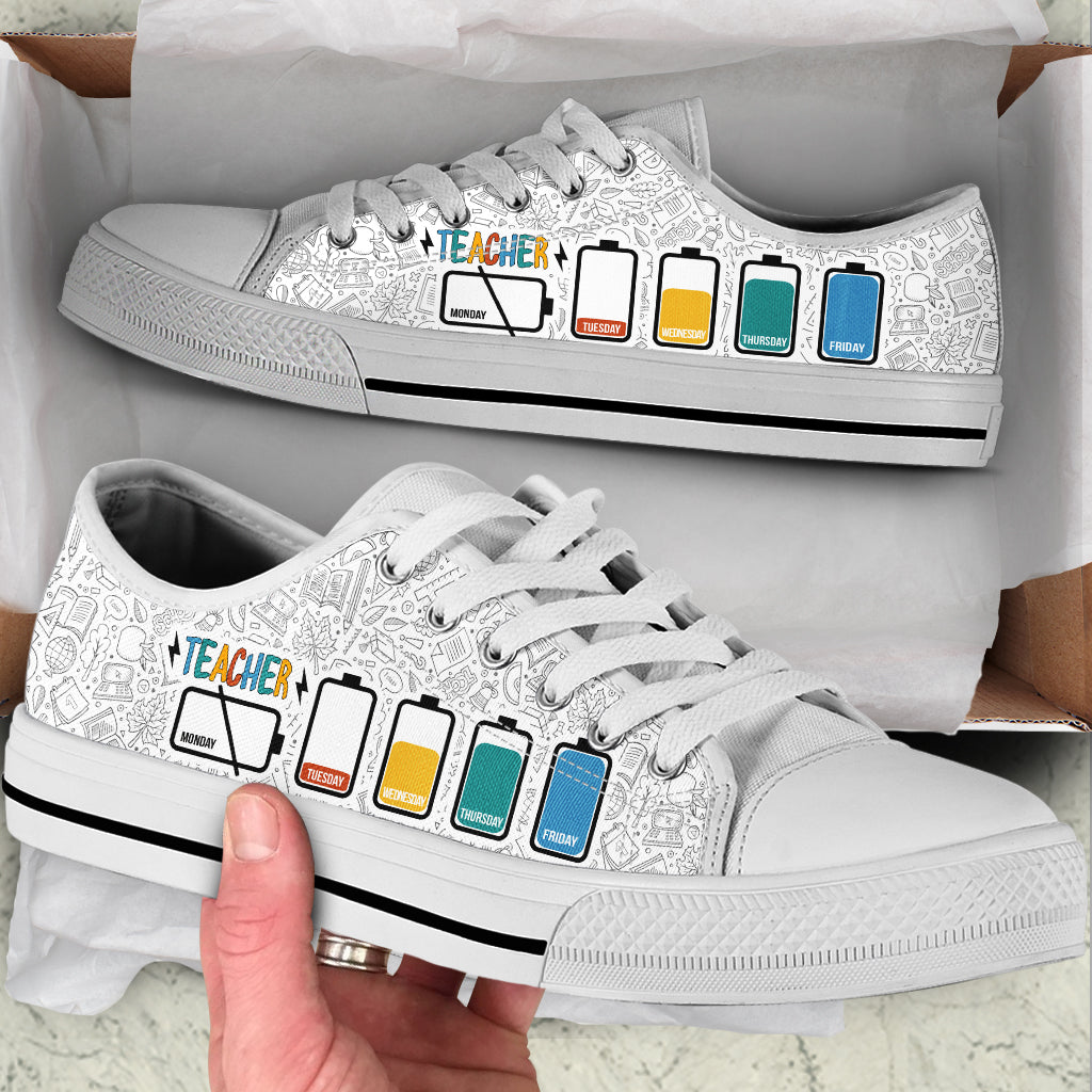 Teacher Battery Life Low Top Shoes Best Gift For Teacher School Shoes Best Shoes For Him Or Her 1