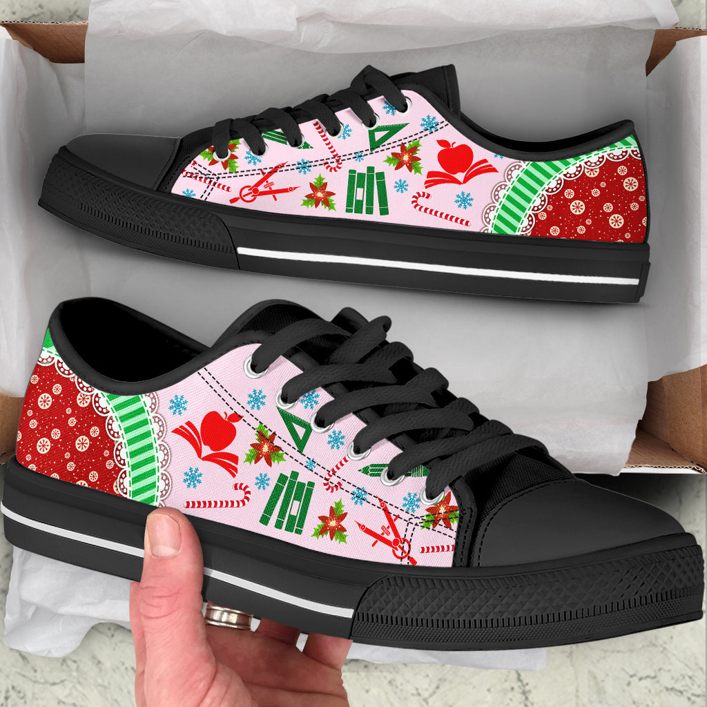 Teacher Nice Christmas Low Top Shoes Best Gift For Teacher Christmas Best Shoes For Him Or Her 2