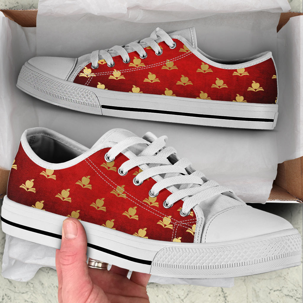 Teacher Seamless Christmas Low Top Shoes Best Gift For Teacher Christmas Best Shoes For Him Or Her 1