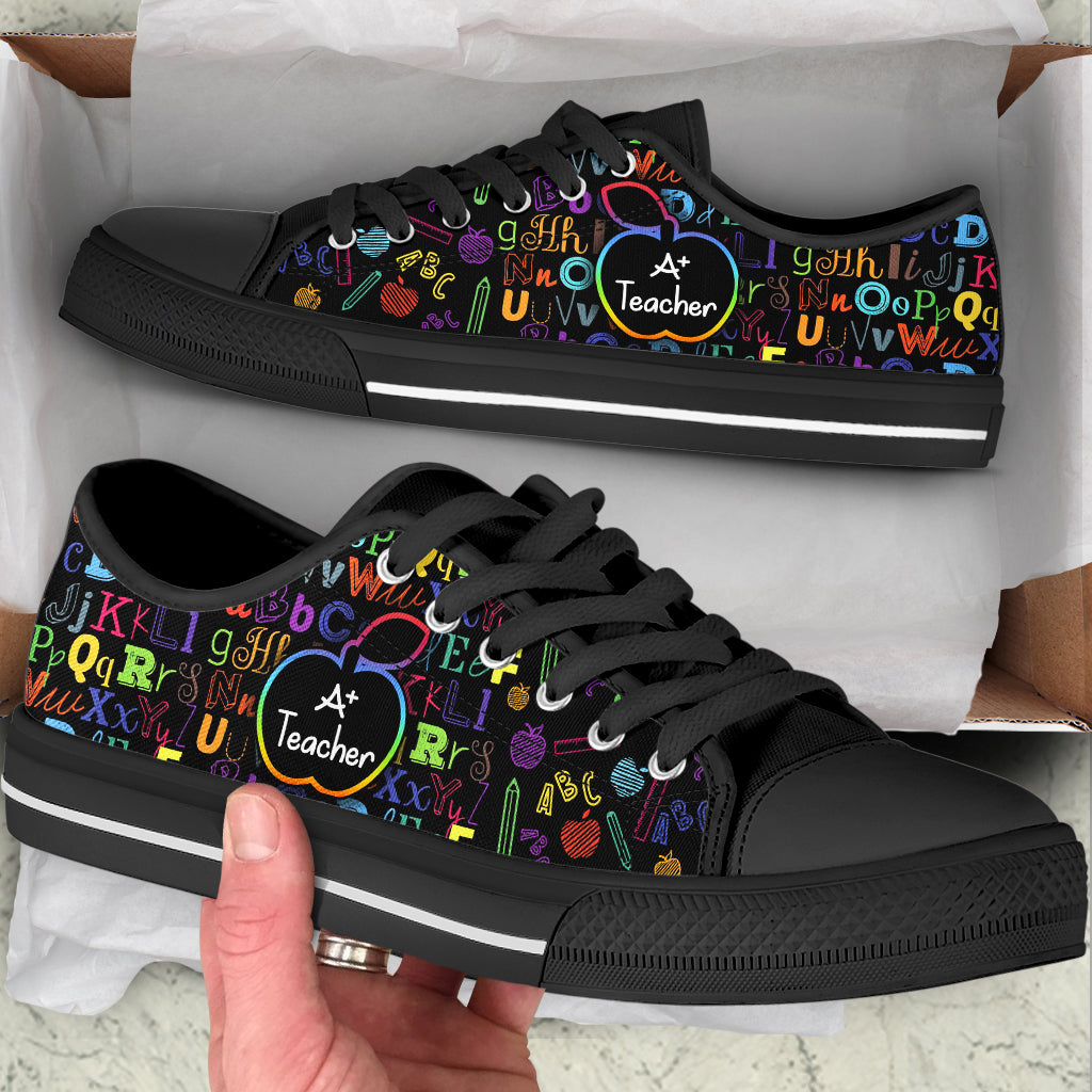 Teacher Shoes Typo Art Color Low Top Shoes Teacher Shoes Sunflower Low Top Shoes Best Gift For Teacher School Shoes 2 Teacher Shoes Typo Art Color Low Top Shoes Teacher Shoes Sunflower Low Top Shoes Best Gift For Teacher School Shoes 2