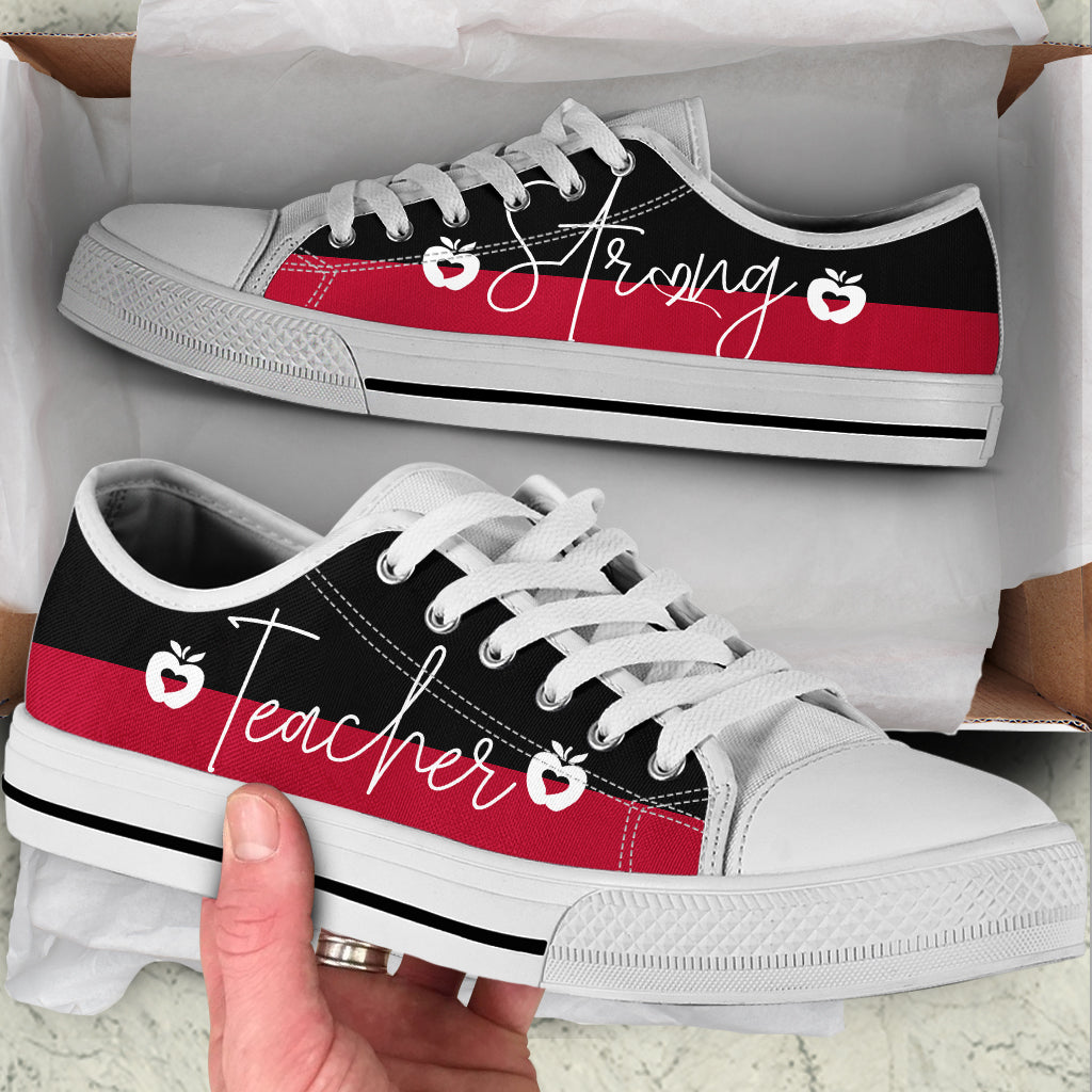 Teacher Strong Basic Low Top Shoes Best Gift For Teacher School Shoes Best Shoes For Him Or Her 1