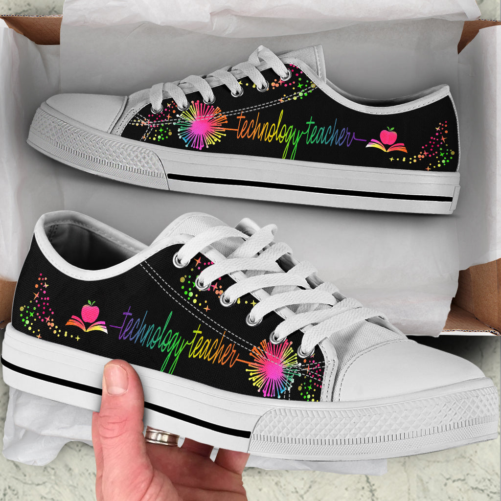 Technology Teacher Shoes Dandelion Art Color Low Top Shoes Best Gift For Teacher School Shoes 1 Technology Teacher Shoes Dandelion Art Color Low Top Shoes Best Gift For Teacher School Shoes 1