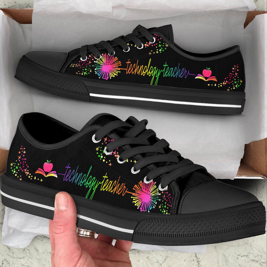 Technology Teacher Shoes Dandelion Art Color Low Top Shoes Best Gift For Teacher School Shoes 2 Technology Teacher Shoes Dandelion Art Color Low Top Shoes Best Gift For Teacher School Shoes 2