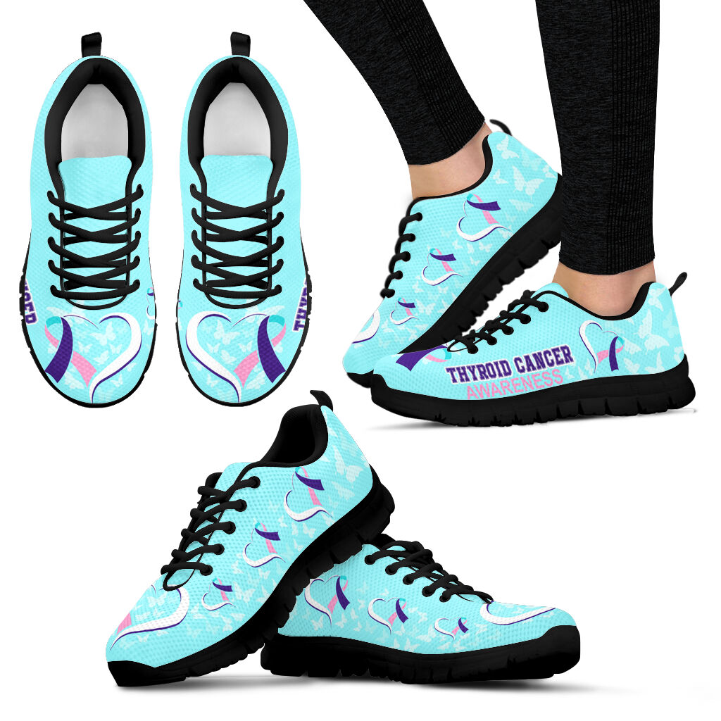Thyroid Cancer Shoes Awareness Heart Ribbon Sneaker Walking Shoes Best Gift For Men And Women Malalan 1 Thyroid Cancer Shoes Awareness Heart Ribbon Sneaker Walking Shoes Best Gift For Men And Women Malalan 1