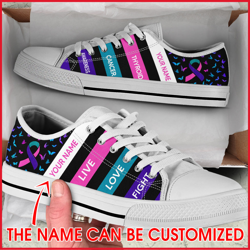 Thyroid Cancer Shoes Plaid Low Top Shoes Personalized Custom Best Gift For Men And Women 1 Thyroid Cancer Shoes Plaid Low Top Shoes Personalized Custom Best Gift For Men And Women 1