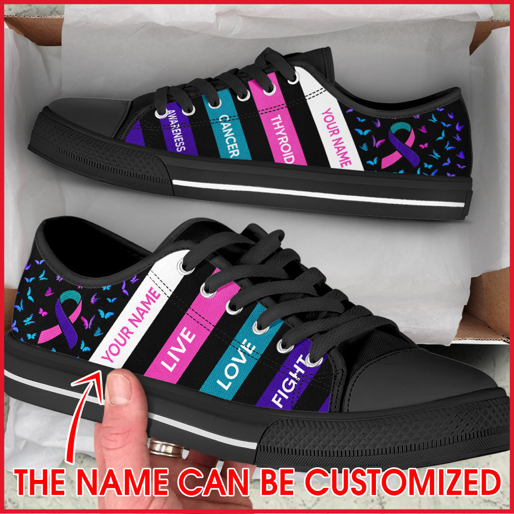 Thyroid Cancer Shoes Plaid Low Top Shoes Personalized Custom Best Gift For Men And Women 2 Thyroid Cancer Shoes Plaid Low Top Shoes Personalized Custom Best Gift For Men And Women 2