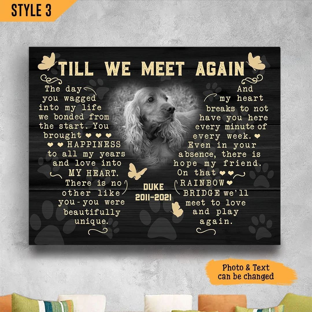 Till We Meet Again Dog Horizontal Canvas Poster Art On Canvas Dog Lovers Gifts for Him or Her 1 Till We Meet Again Dog Horizontal Canvas Poster Art On Canvas Dog Lovers Gifts for Him or Her 1