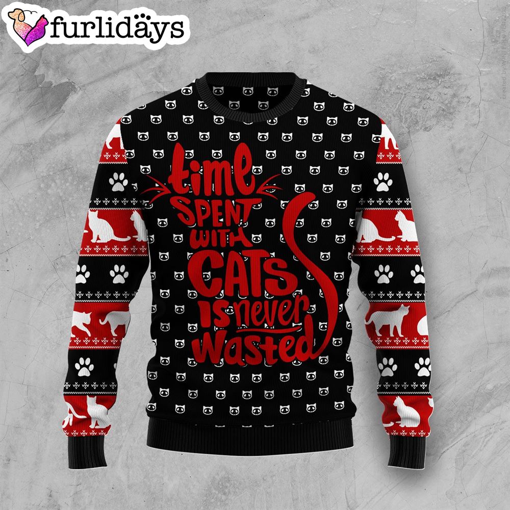 Time With Cat Christmas Ugly Christmas Sweater Best Xmas Gifts Dog Memorial Gift 1 Time With Cat Christmas Ugly Christmas Sweater Best Xmas Gifts Dog Memorial Gift 1