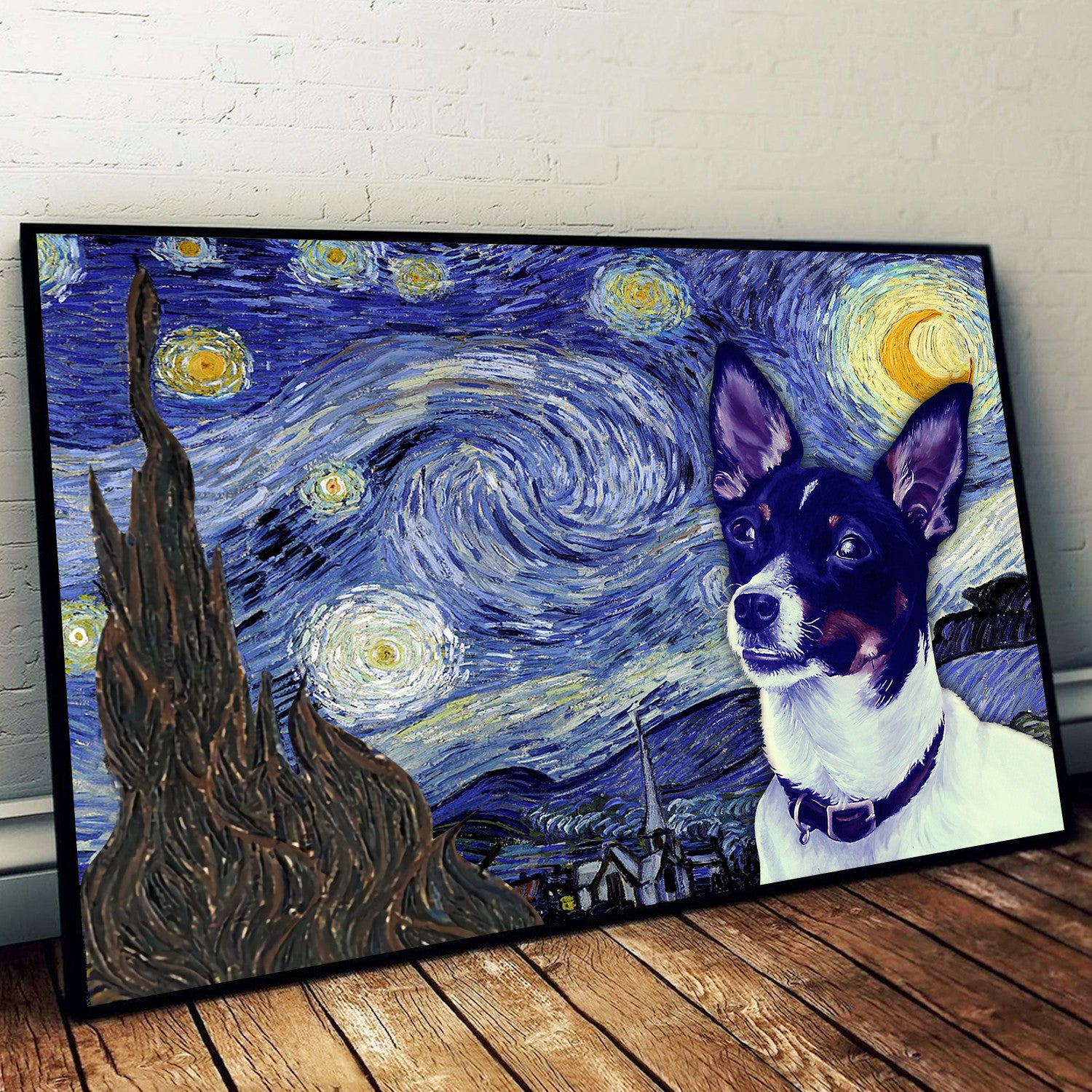 Toy Fox Terrier Poster Matte Canvas Dog Wall Art Prints Canvas Wall Art Decor 1